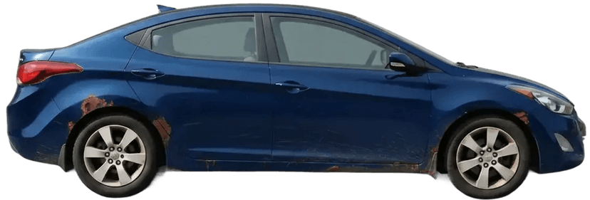 Hyundai Elantra being transported